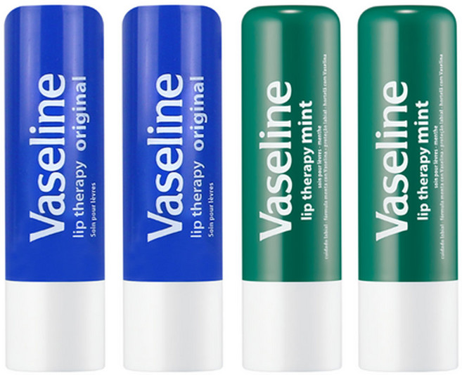 바세린 립 테라피 오리지널 민트 립밤 2종 세트, 오리지널 , 민트, 4.8g, 1개