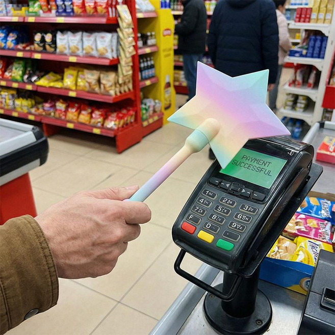 요술봉 카드케이스 요술지팡이 카드홀더 교통카드 NFC 인싸템 마카롱 터치 결제기