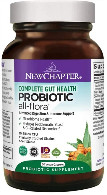 New Chapter 뉴챕터 컴플리트 거트 헬스 프로바이오틱 올 플로라 30 비건 캡슐, 1개, 30정 - 쿠팡