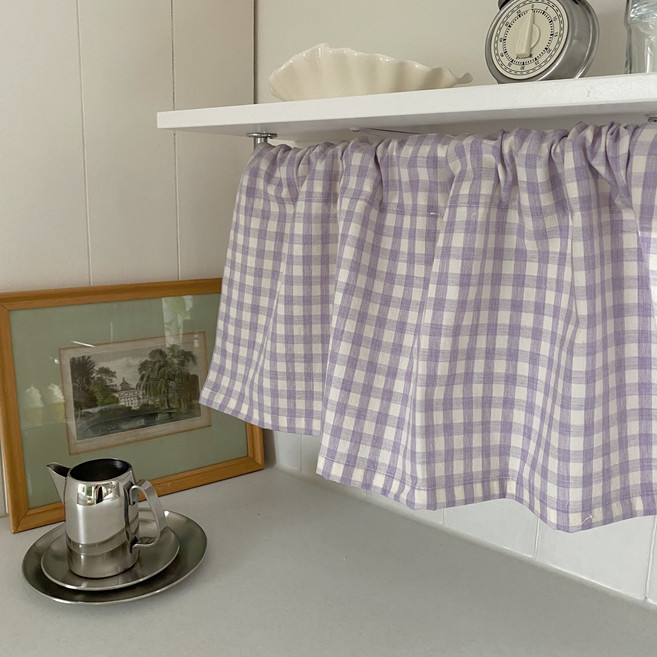 미니바란스 책장 선반 밥솥싱크대 수납장 주방가리개커튼