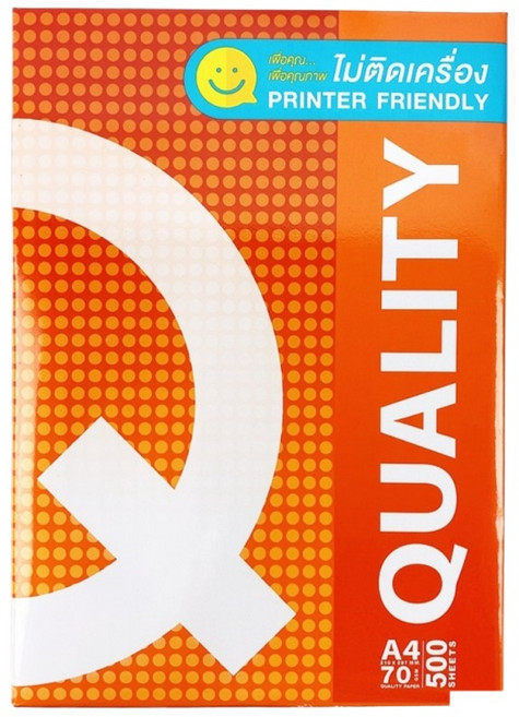 QUALITY A4影印紙 70磅 高白列印用紙 一箱五包共2500張, 高白影印紙(橘色包裝),一箱5包入，共2500張)