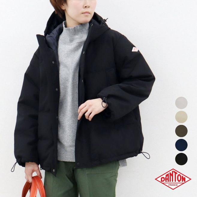 단톤 Danton 와이드 후드 다운 재킷 오버사이즈 Tasser