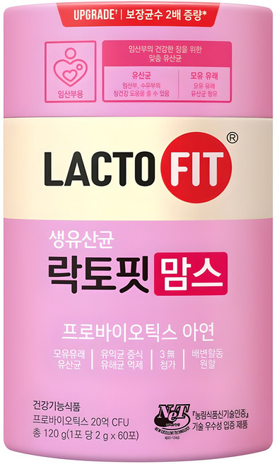 Chong Kun Dang 鍾根堂 LACTO-FIT 孕婦益生菌粉隨身包 60條入, 120g, 1罐