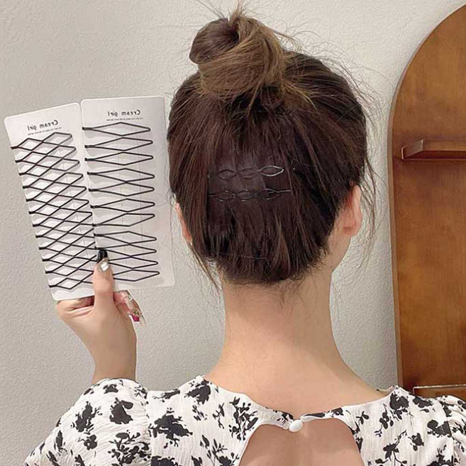 12p/24p 모양 실핀 세트 헤어 앞머리 얇은 옆머리 삔 세트 프랑스 핀 반머리 바비 실삔 미용실