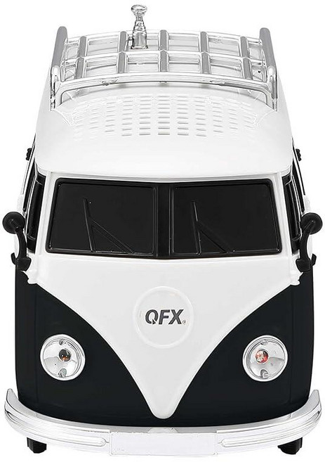 QFX 블루투스 1961 레트로 미니 버스 스피커 5.1cm(2인치) 스피커 핸즈프리 링크 내장 마이크 FM 라디오 및 LED 파티 조명 블루 - BT-1961-RED, QFX 블루투스 1961 레트로 미니 버스 스피커, 5