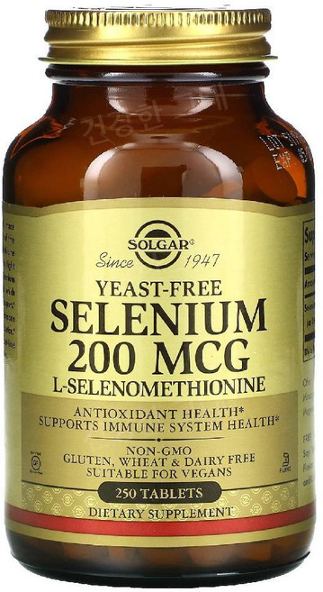 [정품보장]솔가 셀레늄 L-셀레노메티오닌 영양제 200mcg Solgar 250정 X 1병, 1개