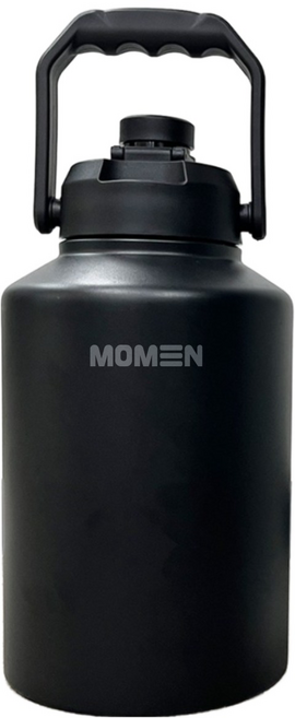 모멘 그랜드 워터저그 대용량 텀블러 캠핑물통 수통 아이스팟, 블랙, 1개, 3.8L