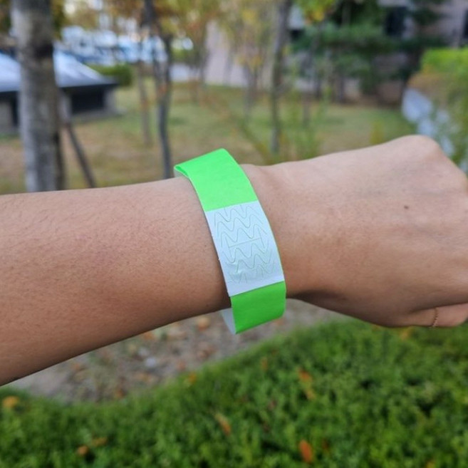 GB가빈몰 일회용 컬러 팔찌 10PCS 1세트 형광그린 손목띠 워터파크팔찌 손목입장권