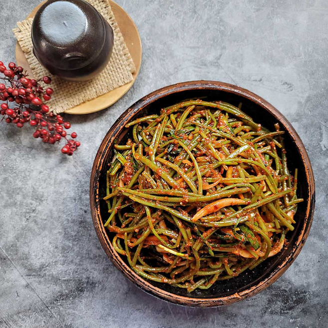 경자네 수제 전라도 국산 여름 별미 고구마순 줄기 김치, 500g, 1개