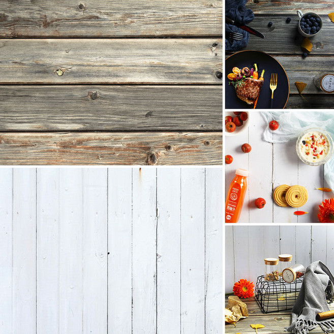 키누리 감성 사진 촬영 소품 포토 양면, 01. 브라운 화이트 원목, 01. 브라운 화이트 원목, 1개