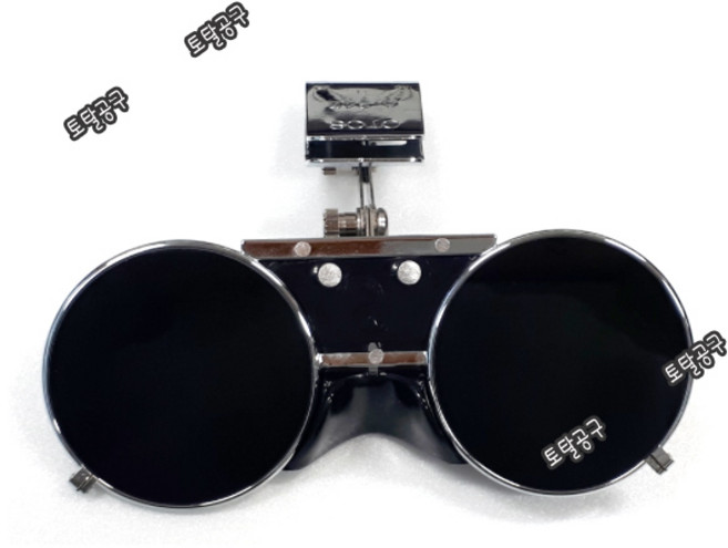 산업안전현장 국산 오토스 다목적 안전모보안경 클립보안경 A642B 차광도 7번 헬멧장착 차광안경 용접안경 토탈공구, 1개