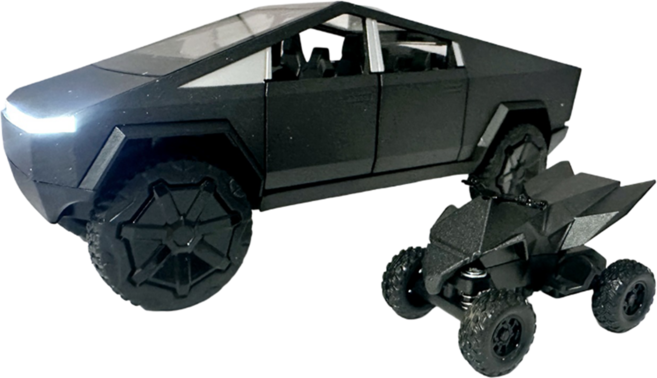 테슬라 사이버트럭 1:24다이캐스트 미니카, 블랙, 1개