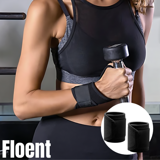 플로엔트 초경량 압박 강도조절 손목보호대 1+1, 블랙(Black), 1세트
