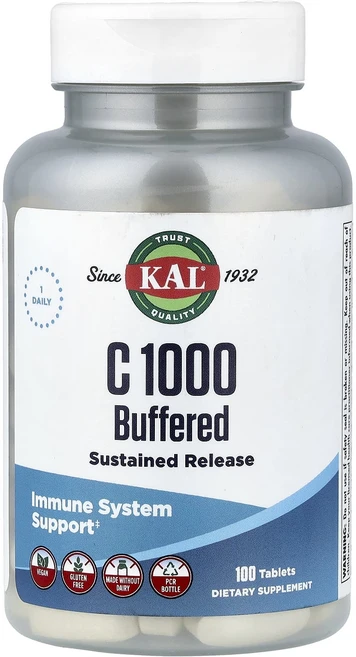 KAL C 1000mg 완충형 100정, 5개 - 쿠팡