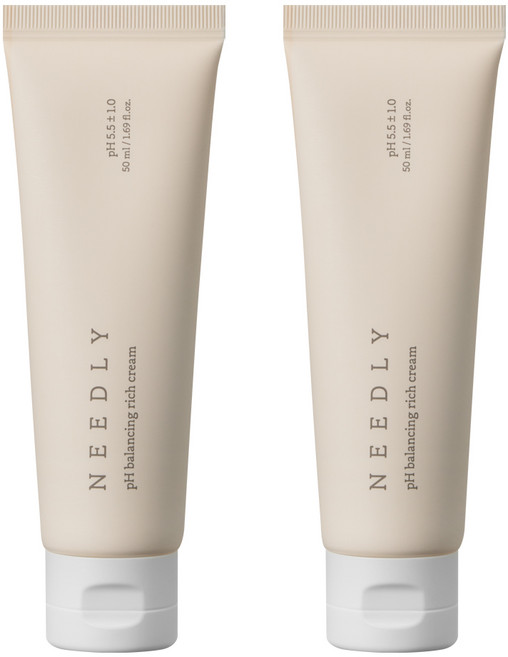 니들리 PH 밸런싱 리치 크림 보습 미백 주릅개선 장벽 베리어 크림 화장품, 2개, 50ml