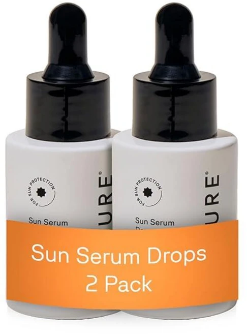 Acure Sun Serum Drops SPF 30 - 광범위한 스펙트럼 보호 기능이 있는 하이드레이팅 자외선 차단 세럼 뷰티 글로우 라이트 & 시어 UV 쉴드를 위한 스킨, 30ml - 쿠팡