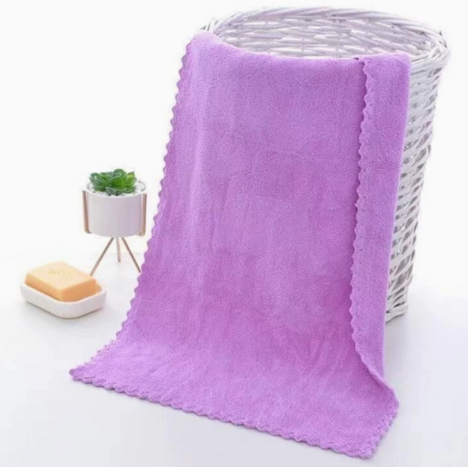 리쿠 비치타월 비치타올 소형+대형 2종 세트, 1세트, 퍼플