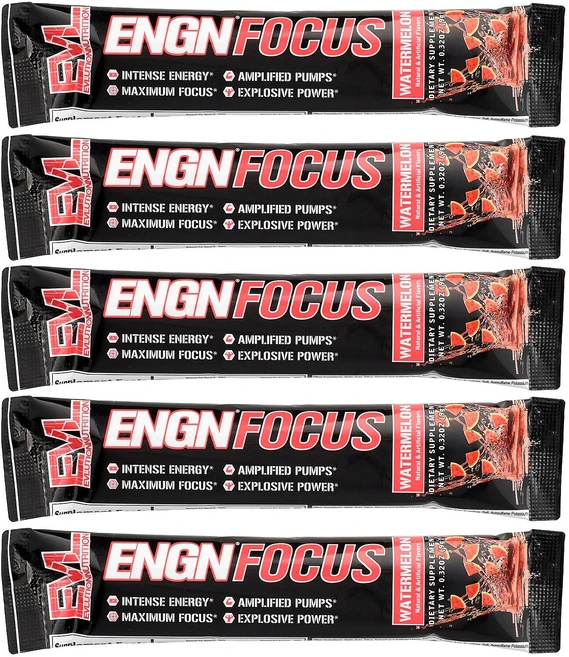 이블루션 Evlution Nutrition ENGN® Focus Watermelon 5 Packets 0.32 oz 9 g Each, 이블루션 Evlution Nutrition, ENGN, 1개, 9g - 쿠팡