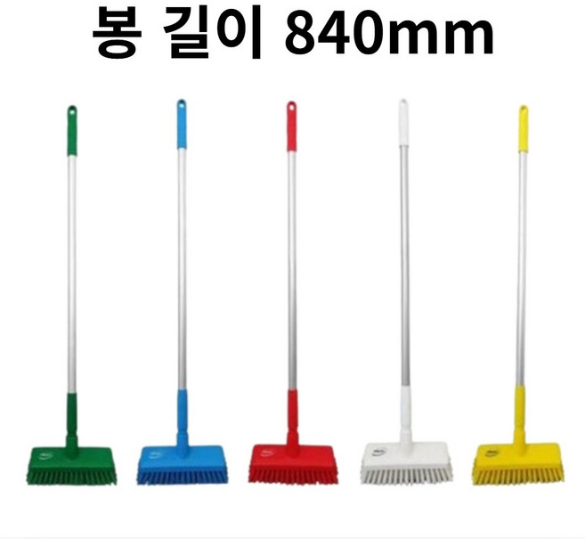 청소해결사 바이칸 스탠드 욕실 바닥 하드 솔타입 1100mm, 레드, 1개