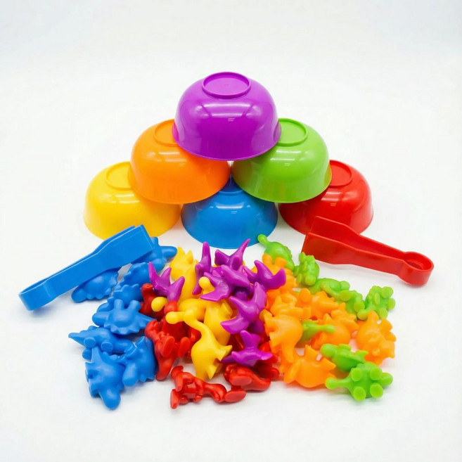 [KC인증] 빌리네집 애니멀 카운팅 장난감 몬테소리 수세기 소근육발달 집게 교구 색깔 컬러 분류놀이, 레드+해양동물, 1개