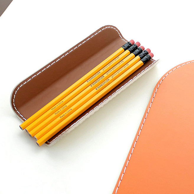 아리아라 vip 메탈 가죽 펜 홀더 트레이 펜트레이, 그레이, 1개