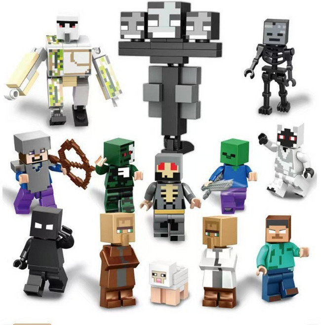 마크 기사 용사 크래프트 몬스터 캐릭터 미니 피규어 13종 세트 장난감 SC34, 1박스