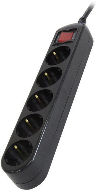 정비공 국산 멀티탭 5구 1.5m 블랙 컬러 과부하 차단 안전 접지 통합 스위치 콘센트, 1개