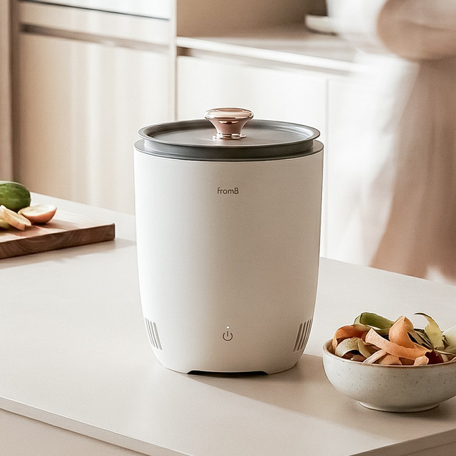 프롬비 냄새싹 음식물 처리기 음쓰 냉동고 냉장고 무소음 냉각 건조기 쓰레기통, 베이지, FG257