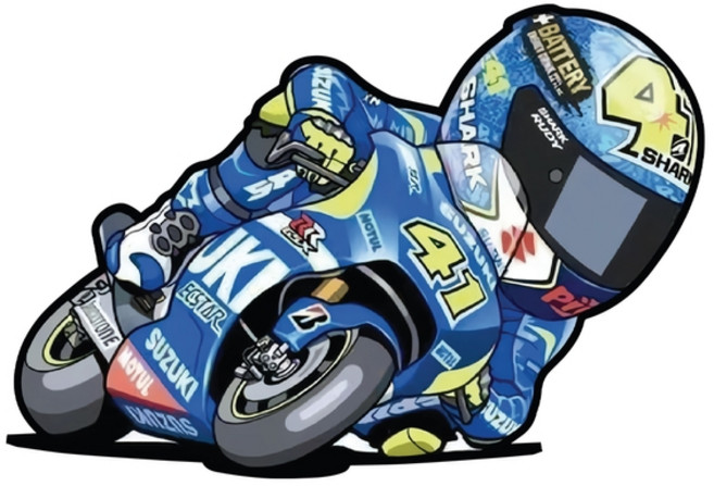 [주주파츠몰] 자동차 오토바이 레이싱 모양 튜닝 포인트 스티커 10cm 호환 용품, I.오토바이 41, 1개