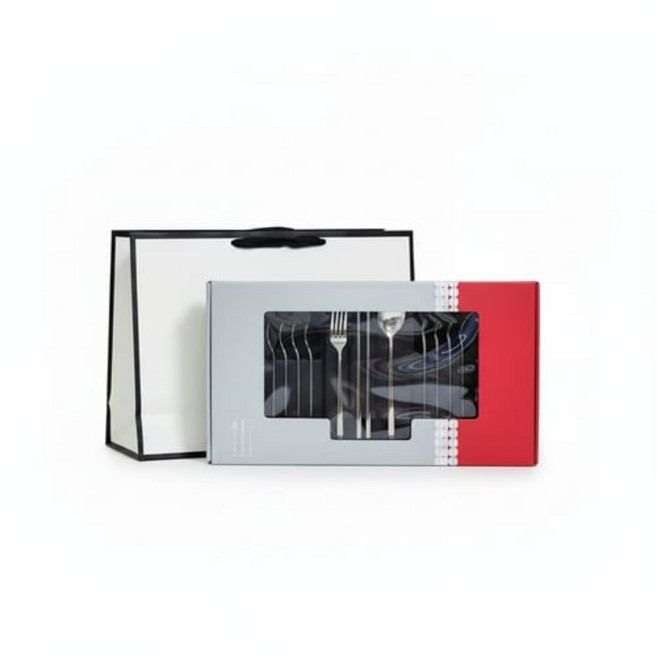 휘슬러 모던 커트러리 유니 5인세트 15p 한식 수저 젓가락 포크 쇼핑백포함, 1세트, 단품, 스테인리스