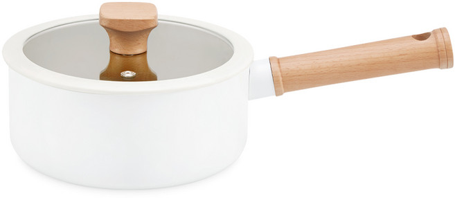 데이세븐 인덕션 도가 IH 편수냄비, 18cm, 화이트, 1개