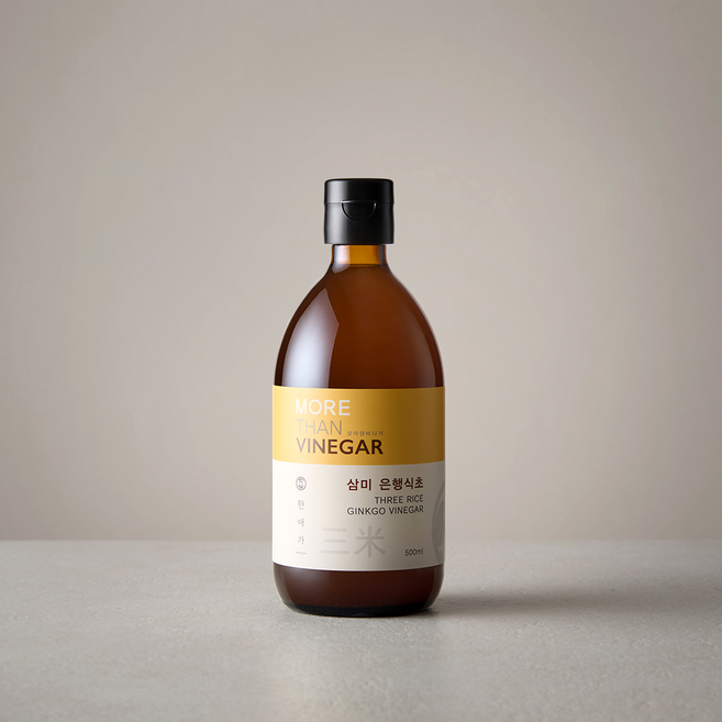 한애가 삼미 은행식초 | 3년 숙성 은행과 3가지 쌀로 빚은 천연발효식초 [원산지:국산(인천광역시 강화군)], 10개, 500ml