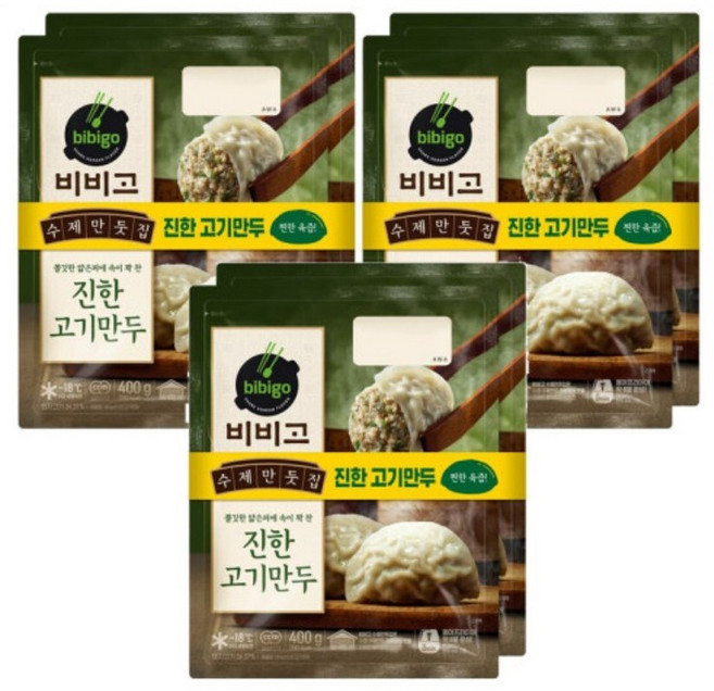 (냉동)비비고 수제(진한)고기만두400gx4개, 400g, 6개