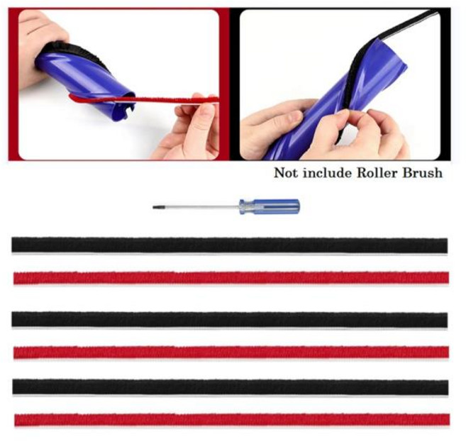 다이슨 진공 청소기 부착물 롤러 브러시 교체 부품 부드러운 봉제 스트립 V7 V8 V0 V 7 개, 0 As shown