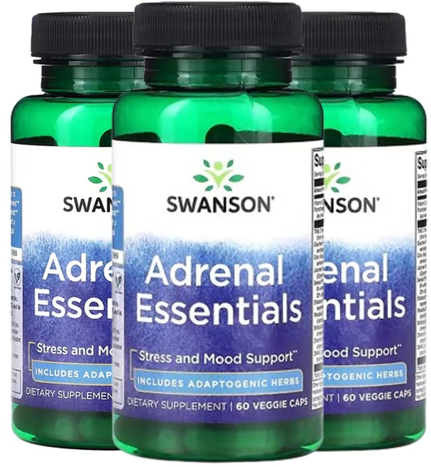 스완슨 부신 필수 영양소 60베지캡슐, 3개, 60정 - 쿠팡
