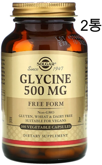 솔가 글리신 500mg 베지터블 캡슐, 100정, 2개 - 쿠팡