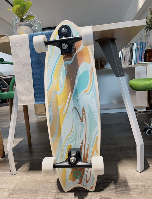 32吋免蹬陸地衝浪板滑板 專業練習板 刷街初學者衝浪滑雪輔助, 如圖所示, 1個