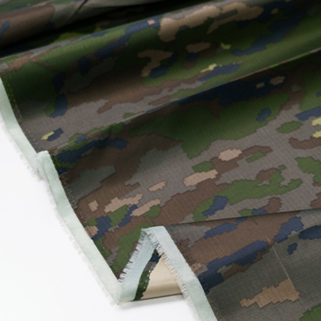 릴리패브릭 대폭 폴리 립스타 PU 코팅 방수 밀리터리 원단 군대 군복, 1개, 혼합