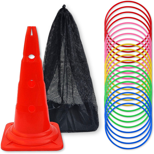 준비끝 고리던지기 고리20개 세트, 1세트, 레드