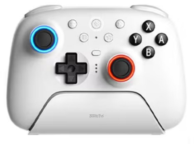 5위 - 8Bitdo 얼티메이트2 NS버전 무선 컨트롤러 게임스틱 얼티밋 블루투스 게임패드 충전독 포함, 1개, 화이