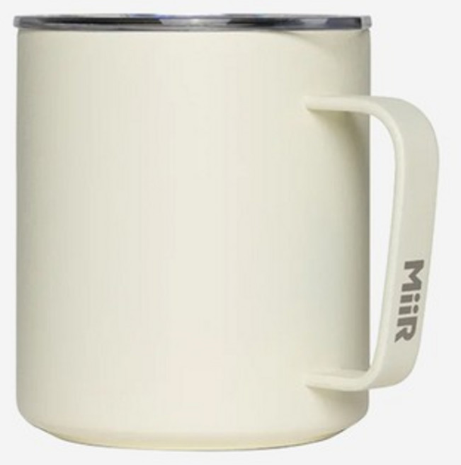 로프트샵 미르 캠프컵(슬라이드 뚜껑) 12oz - 샌드스톤 화이트(Sandstone White), 단품, 1개