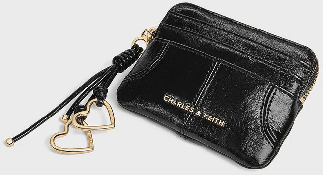 찰스앤키스 26년봄신상 하트모양고리 가죽 카드지갑 겸 동전지갑 CK6-50681248 3컬러