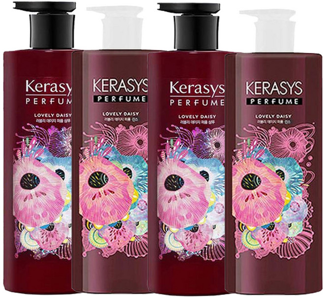케라시스 러블리 데이지 퍼퓸 600mL 샴푸+린스 -T.C, 4개
