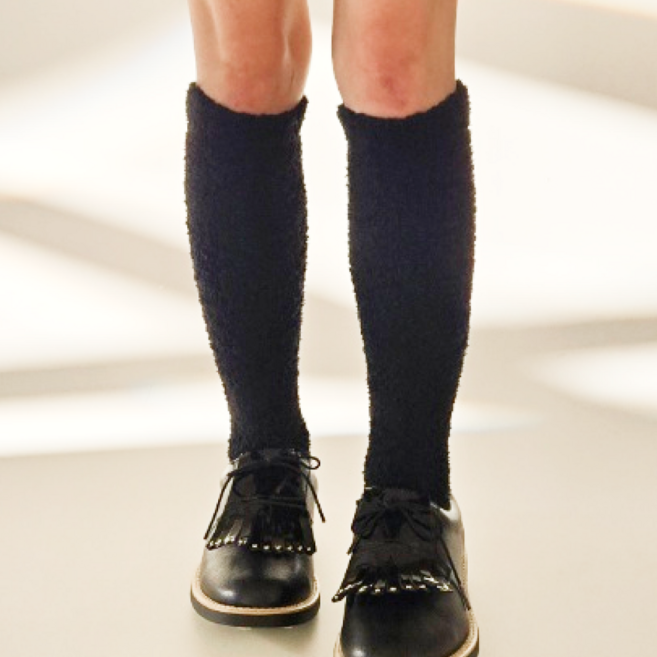 누메로 남여공용 양모 뽀글이 털빠짐 없는 니삭스 수면 양말 3종