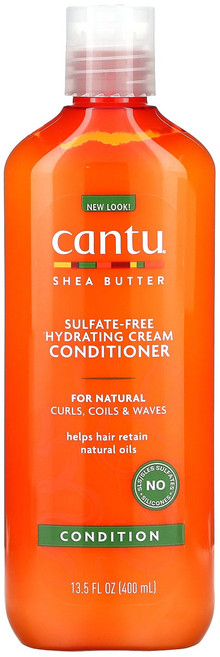Cantu 자연스러운 모발용 시어버터 황산염 무함유 하이드레이팅 크림 컨디셔너 400ml(13.5fl oz), Cantu자연스러운모발용시어버터황산염무함유하이드레이팅크