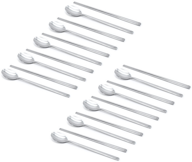 키친왕 스텐 민무늬 업소용 수저세트, 숟가락+젓가락, 100세트