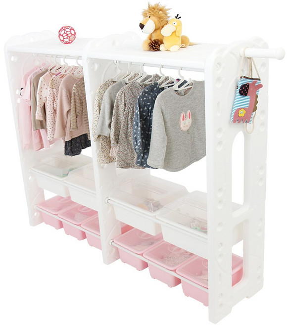 미루 빅행거 캡형 더블 유아옷장, 7.빅행거 캡형 더블 - 뉴핑크