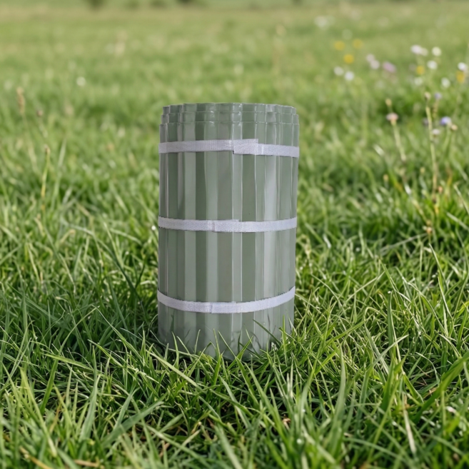 철제 잔디엣지 화단경계 튼튼한 울타리 테두리 잔디분리대, 세이지그린25cmX6m 두께0.3mm