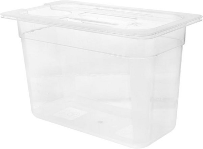 뚜껑이있는 Sous Vide 용기 6L 투명한 슬로우 쿠커 물 목욕 상자 식품 저장 12.79 x 7.87 6.88 인치 가정 요리 및 식사 준비에 이상적, 1개