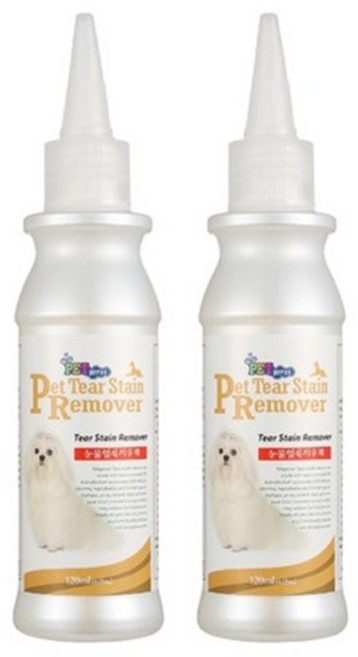 펫퍼스 애견용 눈물 얼룩 지우개, 120ml, 2개